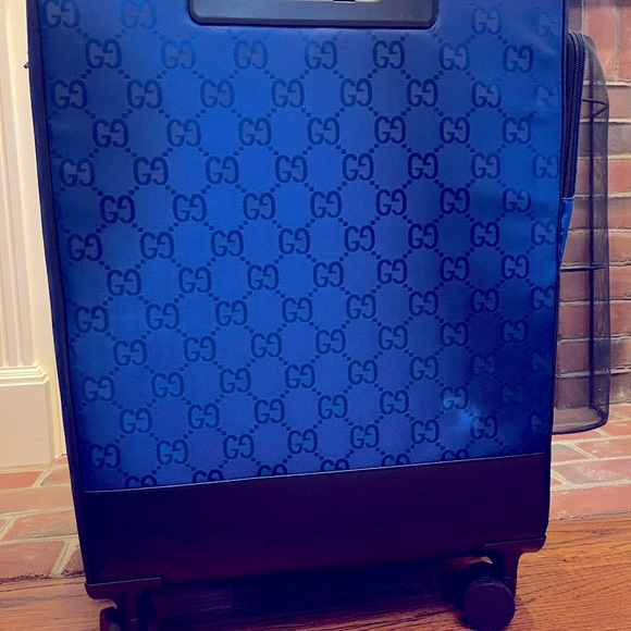 NWT Authenticity Guarantee Blue GG Gucci Off The Grid Trolley 24” Large Luggage - Picture 4 of 9